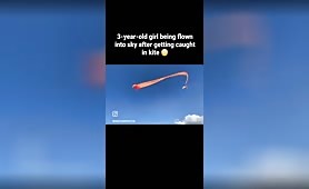 4 Year Old Girl Flies Into Sky After Getting Caught On Kite
