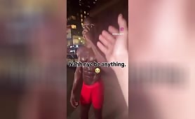Dude Casually Hanging In His Underwear