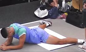 Tennis Star Carlos Alcaraz Warming Up 