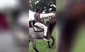 Man Rides Horse For The First Time